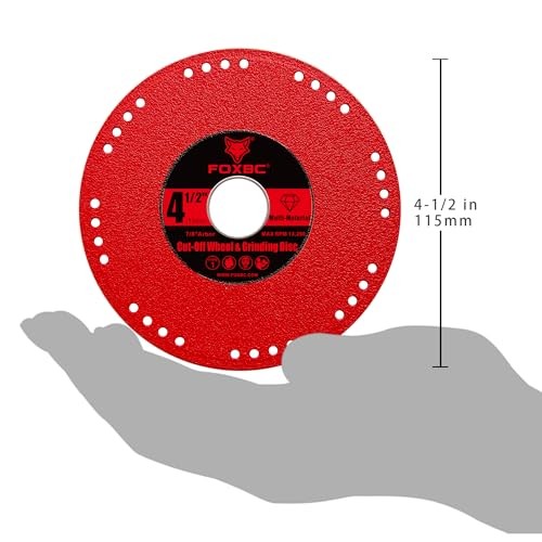 4-1/2 Inch Metal Diamond Saw Blades, Multi-Purpose Cut Off & Grinding Wheel