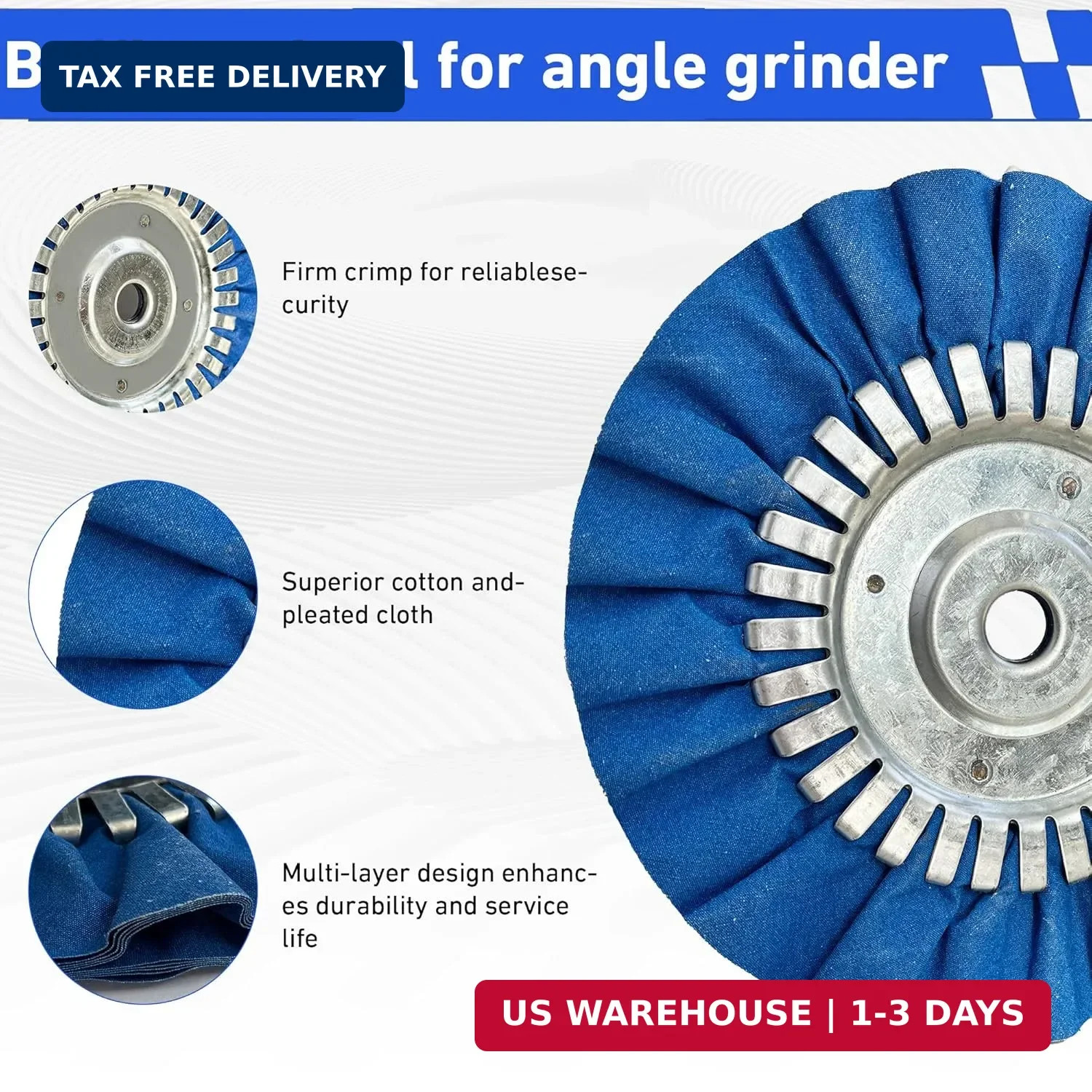 8″ Airway Buffing Wheel Kit – 9Pcs Aluminum Metal Polishing Set with 5/8″ Arbor