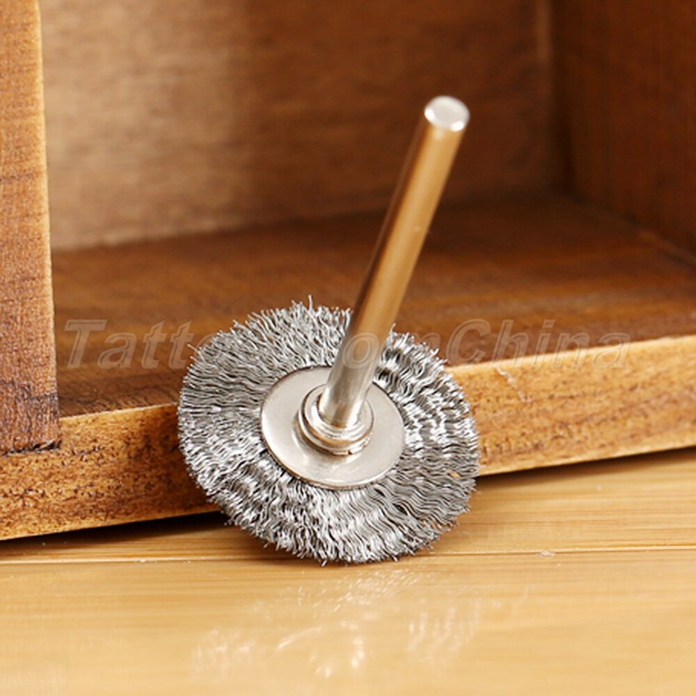 10Pcs 22mm Steel Wire Wheel Brushes Polishing Dremel Die Grinder Rotary Tools