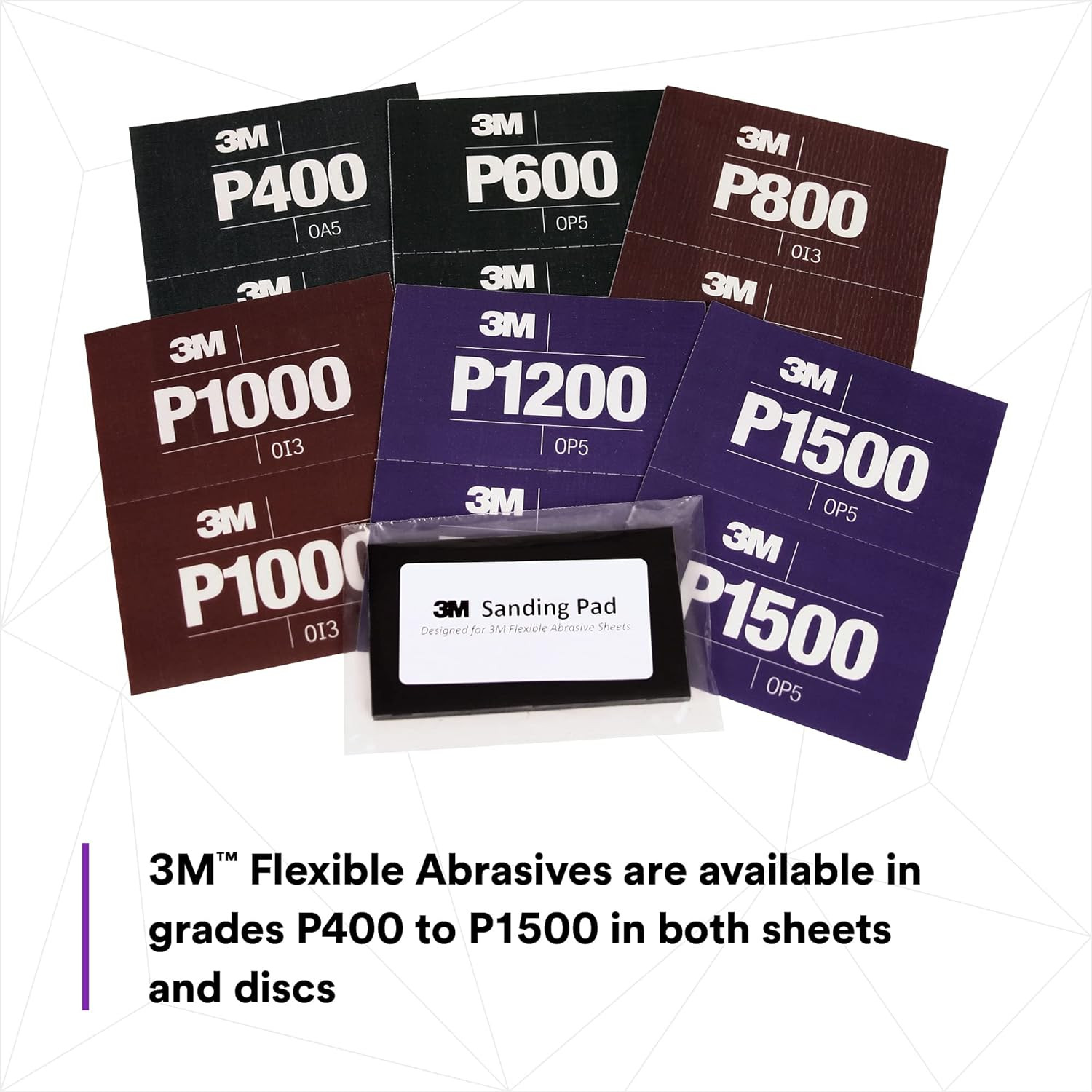 3M 34339 Flexible Abrasive Hookit Sheet, 5.5 in x 6.8 in, P600