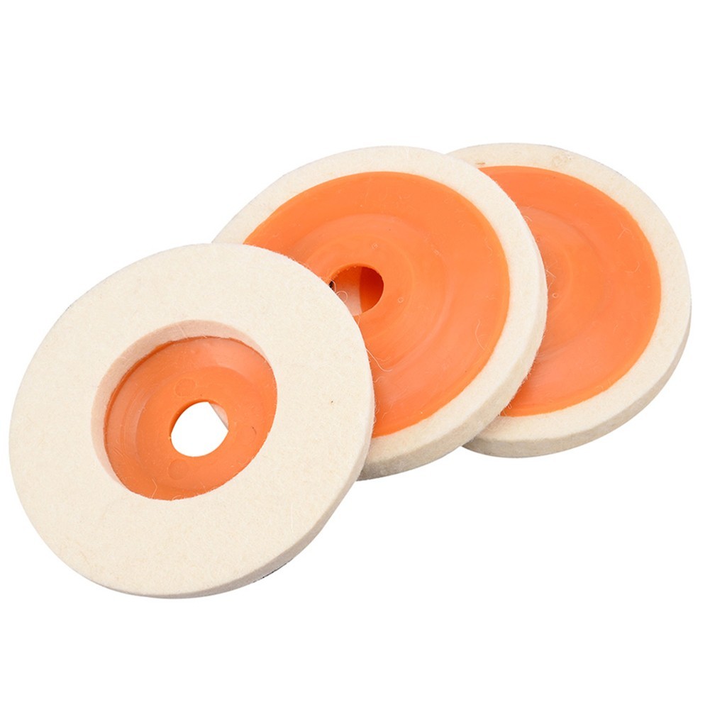 3pcs 4In 100mm Wool Polishing Wheel Buffing Angle Wheel Polishing Disc Abrasive