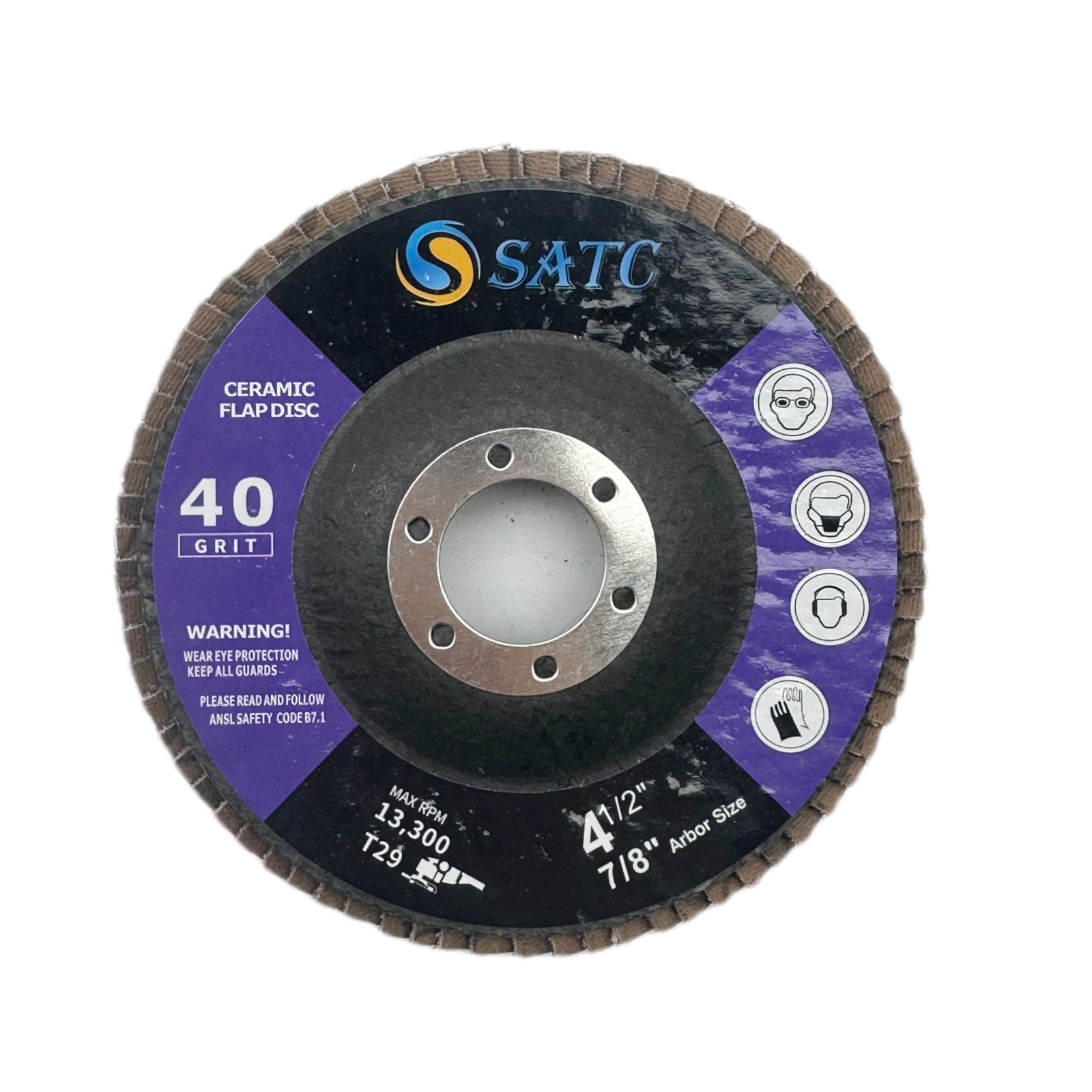 20 PACK 4-1/2″ x 7/8″ 40 Grit Purple Ceramic Flap Disc 4.5 in Grinding Wheel T29