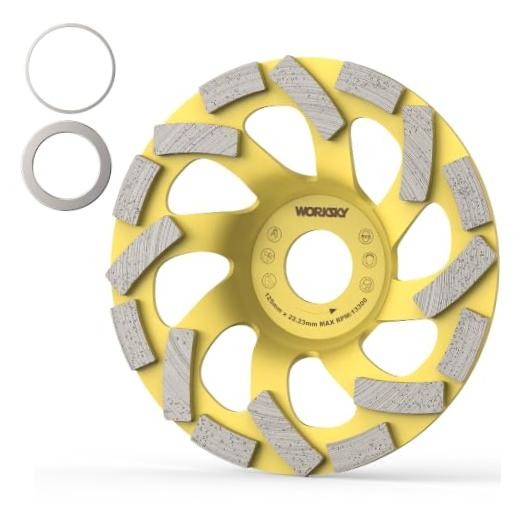Concrete Grinding Wheel 5 Inch for Angle Grinder,16 Turbo Diamond Segments