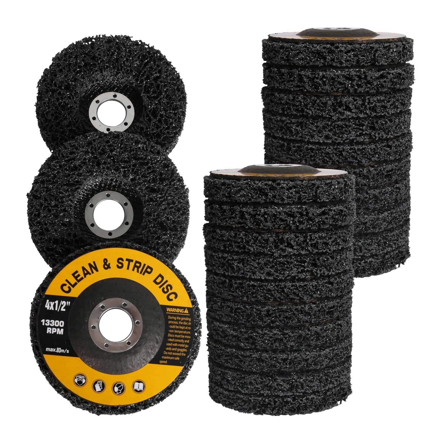 20 Pack 4.5″ Angle Grinder Strip Discs for Metal Paint & Rust Removal