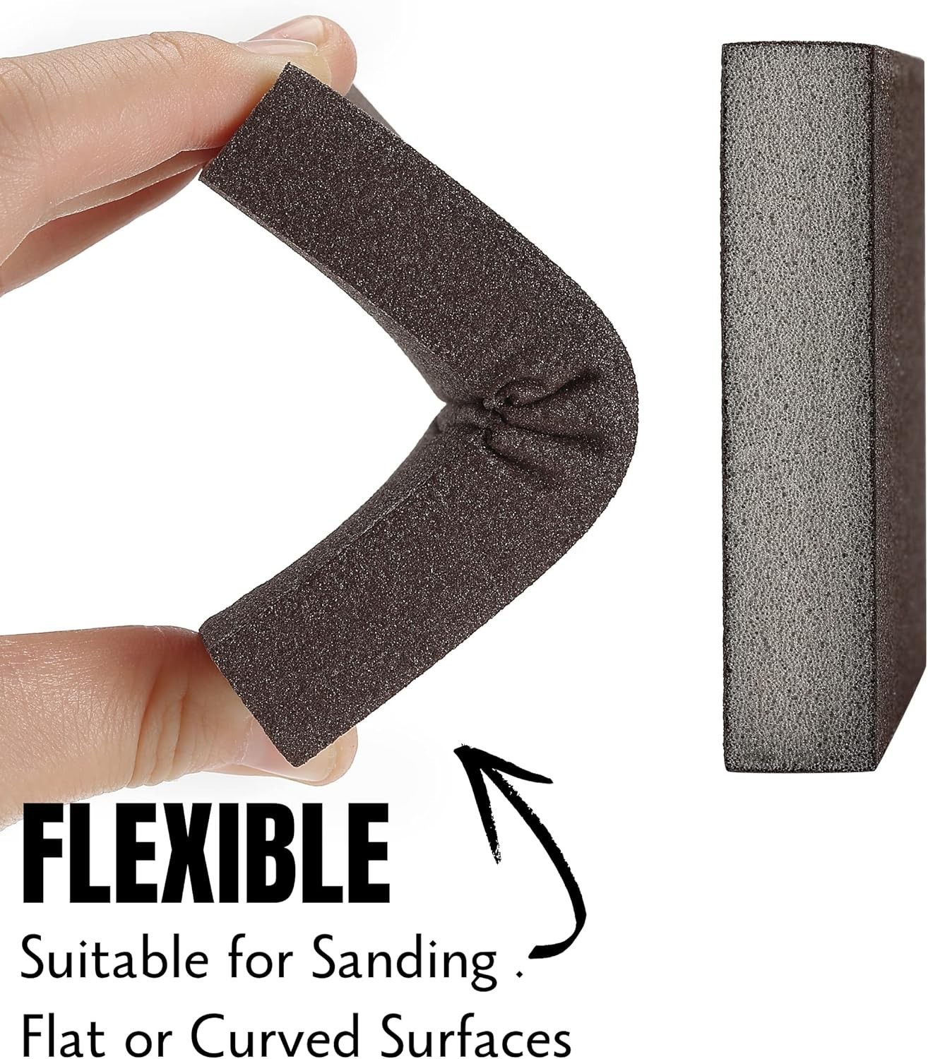 High-Density Sanding Sponges, 4-Pack for Wood, Metal, and Drywall Perfection