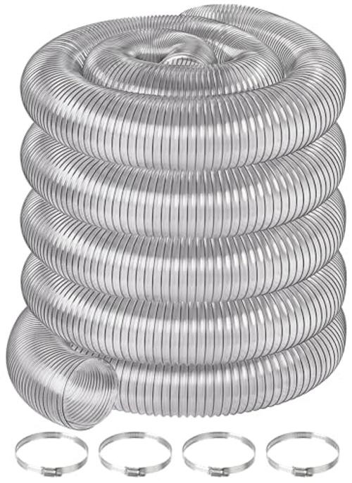 6″ x 50′ PVC Dust Collection Hose, 6 Inch Dust Collector Hose for Shop