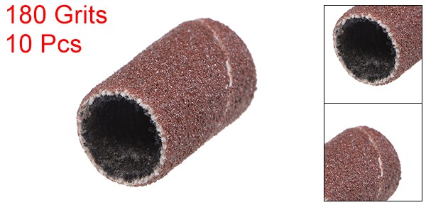 1/4 inchx1/2 inch Sanding Sleeves 180 Grits Sandpapers Band Drum, 10Pcs