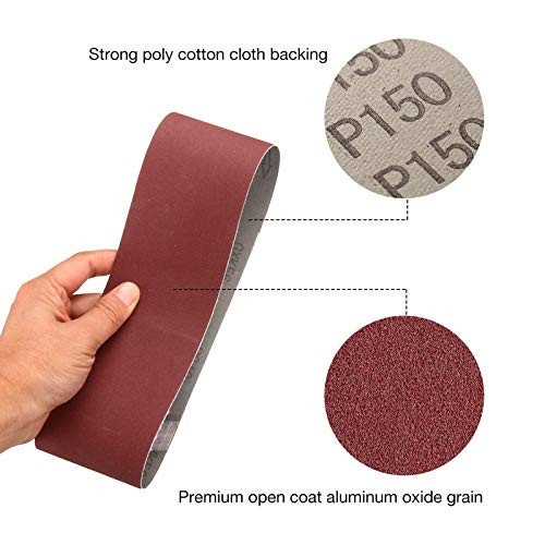 15-Pack 1″ x 30″ Sanding Belts 80-400 Grit Aluminum Oxide for Sanders Grinders