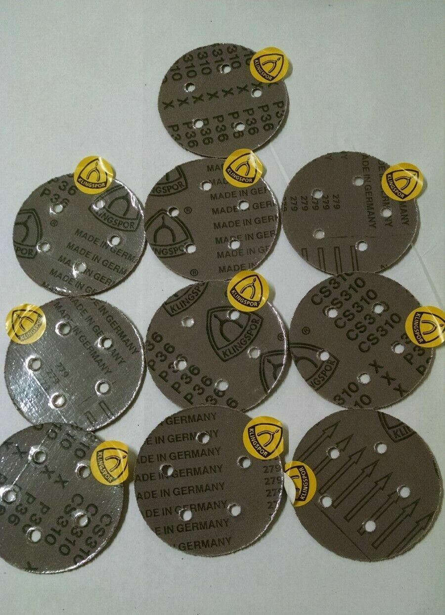 GRIT /SANDING DISK/ 5 IN./ 5 Holes/ 36 Grit/ Lot of 10