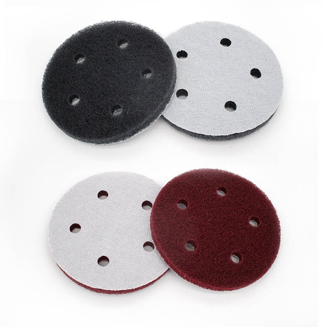 5/6inch Polishing Scouring Pad Hook&Loop flocking Cleaning Pads 5/6/9/15/17 Hole