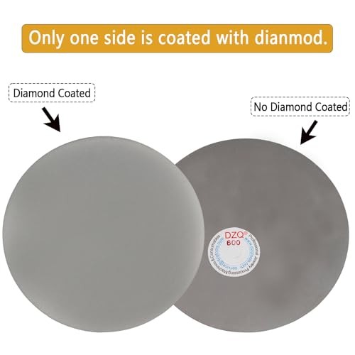 8 Inch Grit 600 No Center Hole Diamond Sanding Grinding Disc Flat 8in grit600