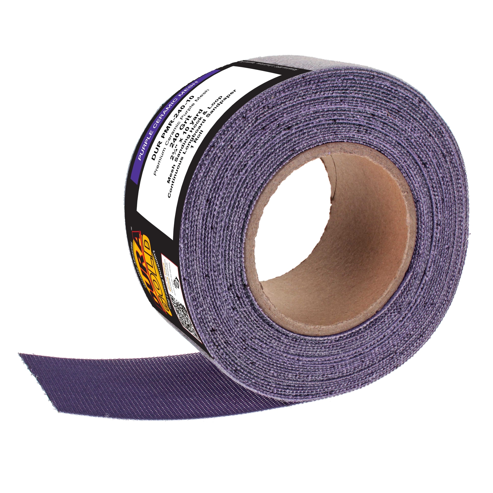240 Grit Purple Ceramic Mesh Longboard Sandpaper, 2-3/4″ Wide 10 Yard Roll