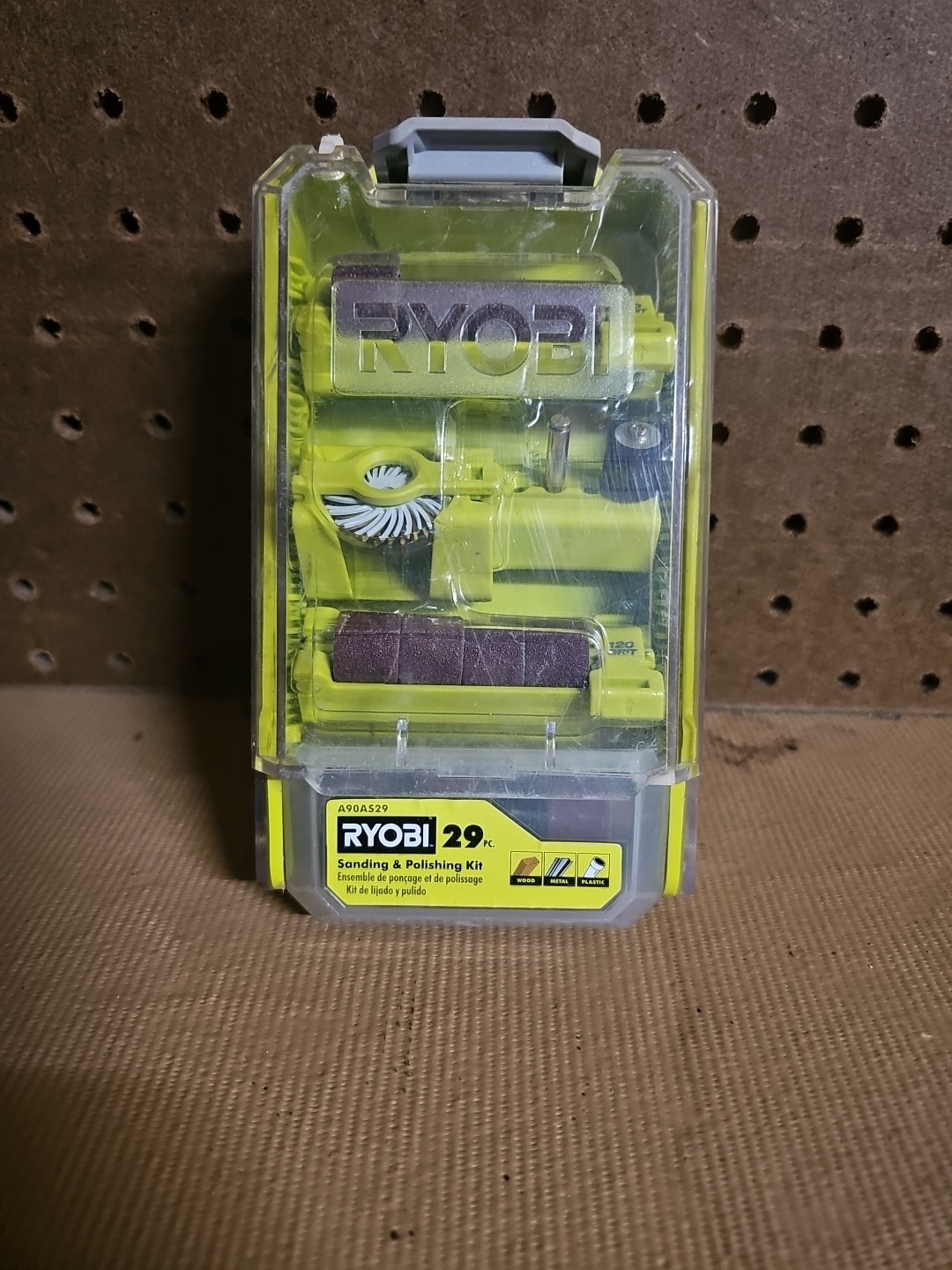Ryobi 29 pc Sanding and Polishing Kit Wood Metal Plastic A90AS29 NEW NIB