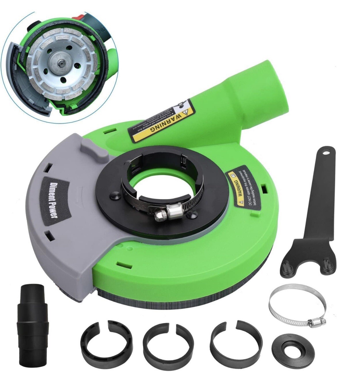 Diment Power Surface Grinding Dust Shroud For Angle Grinder 115mm/125mm (4/5in)