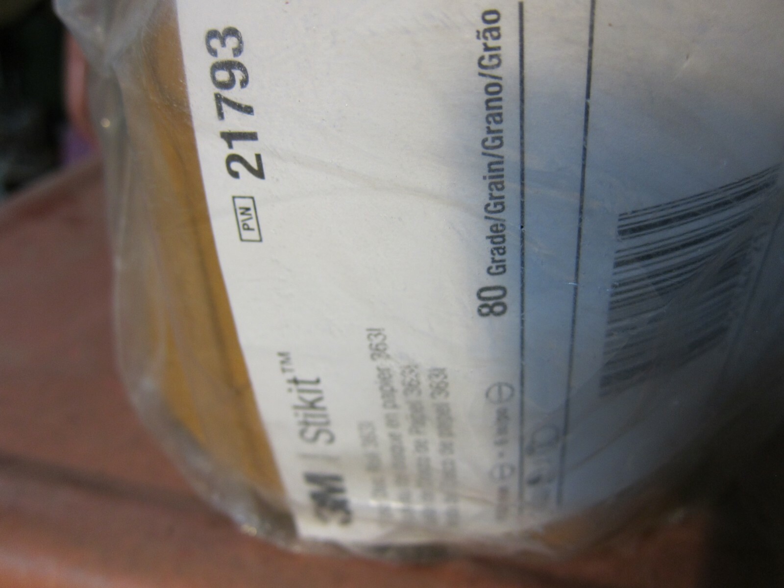 3-M 21793 Stikit Paper Disc Roll 363I 80 grit 6″ 100 discs