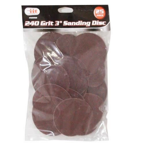 IIT 3″ 240 Grit Sanding Wheels Discs With 1/4″ Mandrel Roll Lock R Style 82082