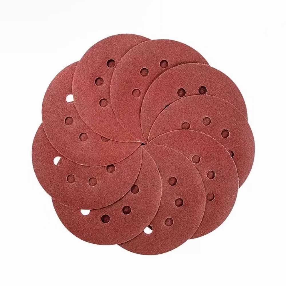 125mm 5″ Sanding Discs 40-2000 Grit Orbital Sander Sheets Sandpaper 8 Hole Pads