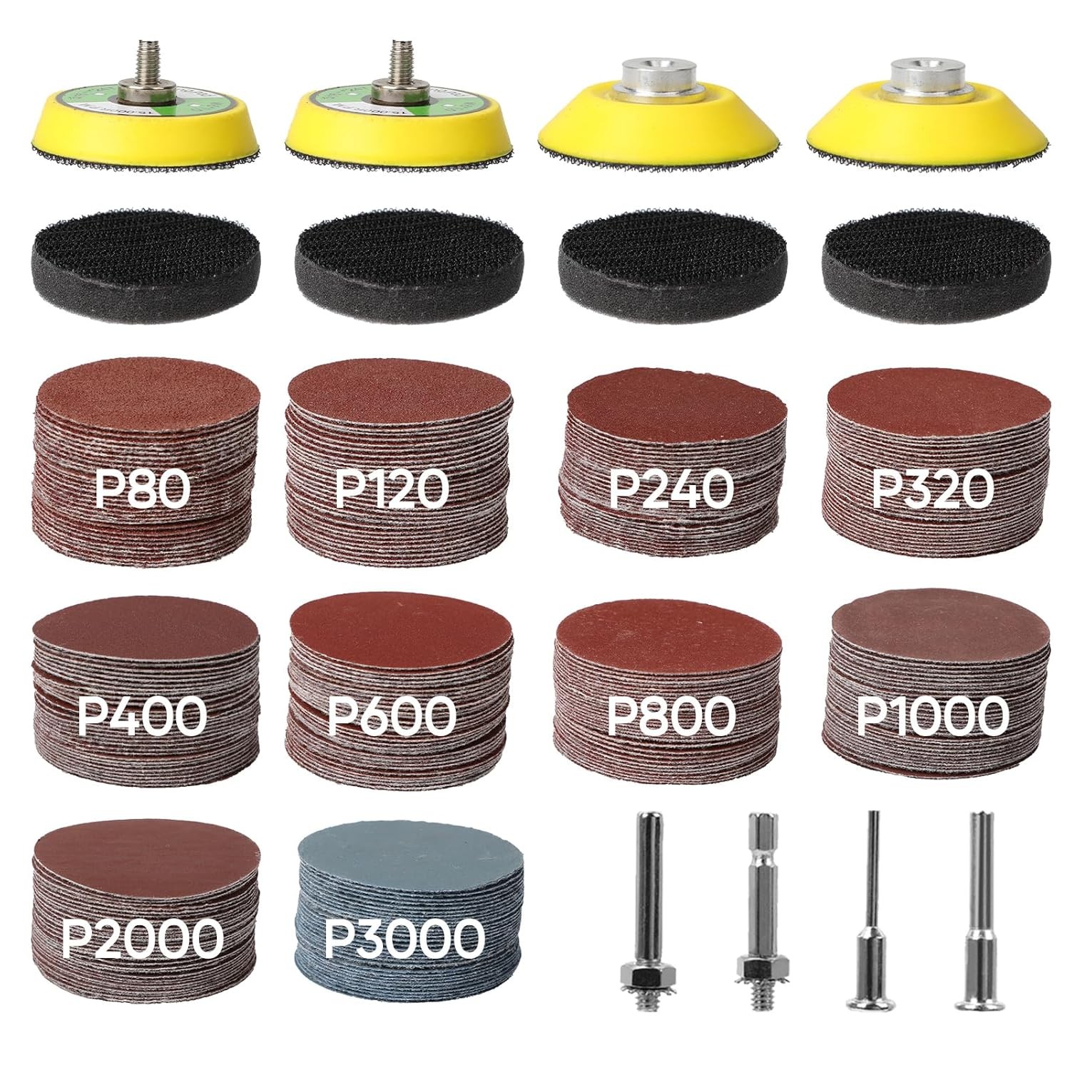 312X Sanding Discs, 50mm Hook Grit 80/120/240/320/400/600/800/1000/2000/3000*