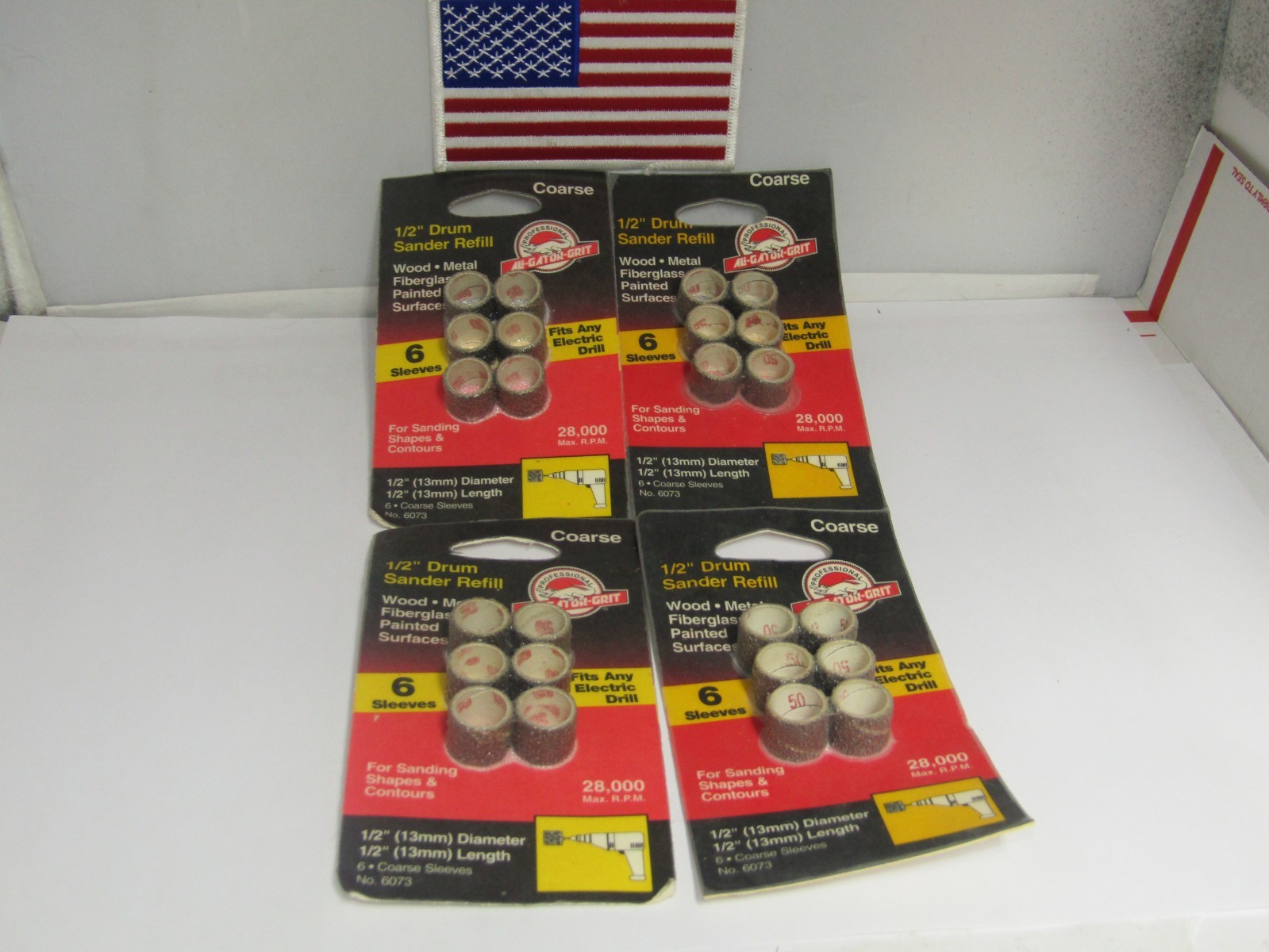 24 pcs. 50 Grit Aluminum Coarse Sanding Drum Sander Refill 1/2″ D Ali-Gator 607