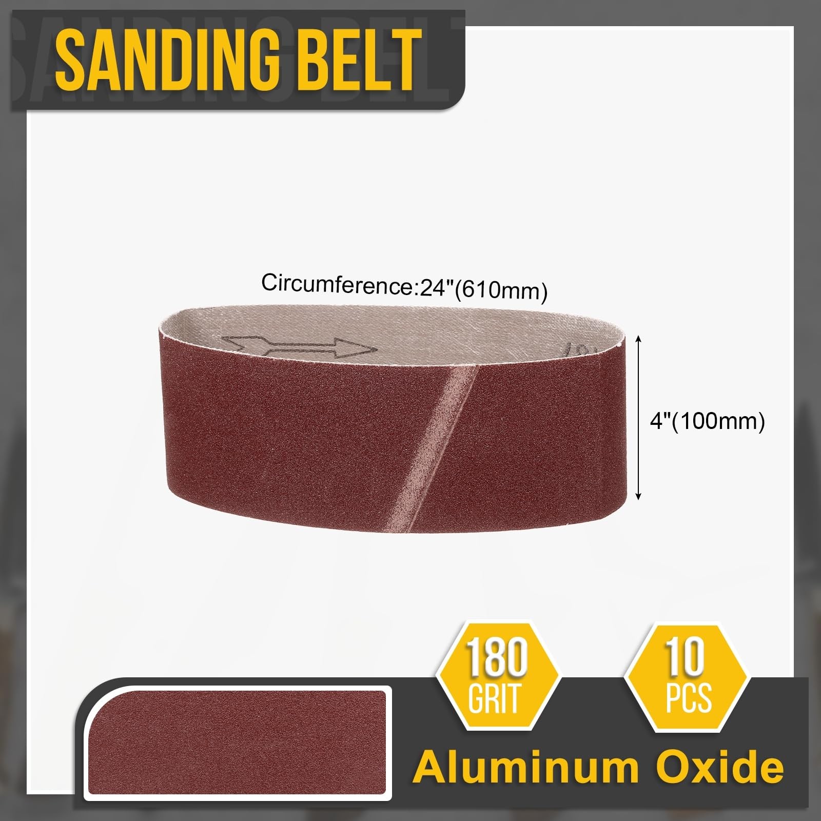 5 PCS 4×24 Inch 180 Grit Sanding Belt for Belt Sander Knife Sharpening Tool