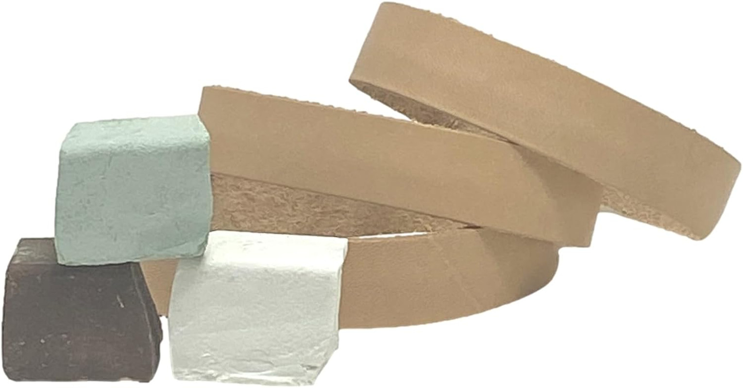 Leatherbeltman 3 Pack of 3/4″ X 12″ Leather Strop Belts Fits Ken Onion Work Shar