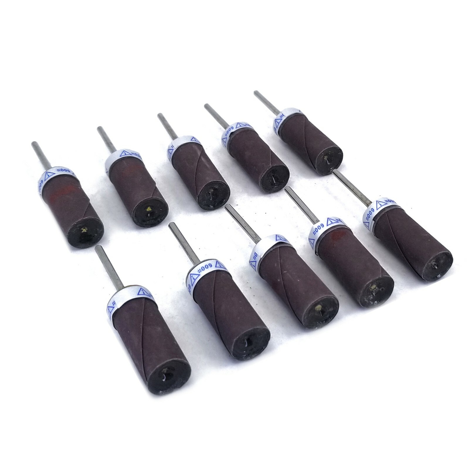 Abrasive Roll Mounted on Mandrel Stone Metal Polishing Sanding 600 Grit 10 Pack