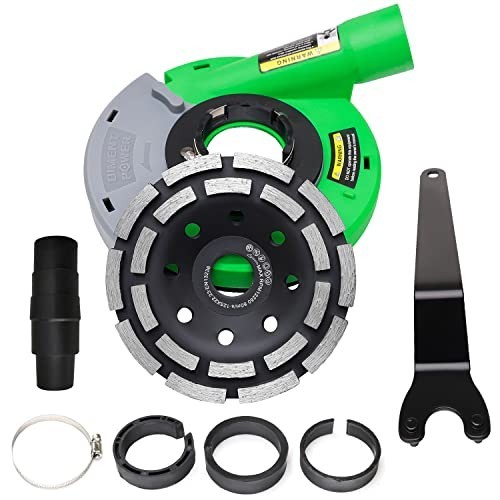 Universal Dust Shroud for 4.5″ & 5″ Angle Grinders + 5″ Diamond Grinding Wheel –
