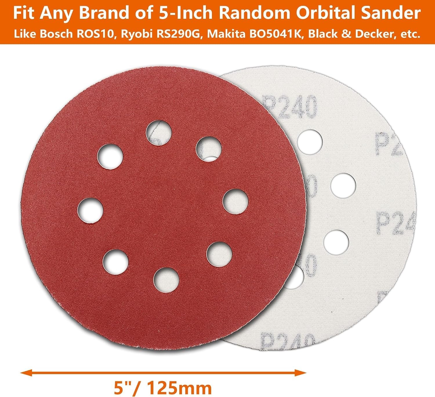 Versatile 110 PCS 5-Inch Hook & Loop Sandpaper Assortment – Grits 40-1000