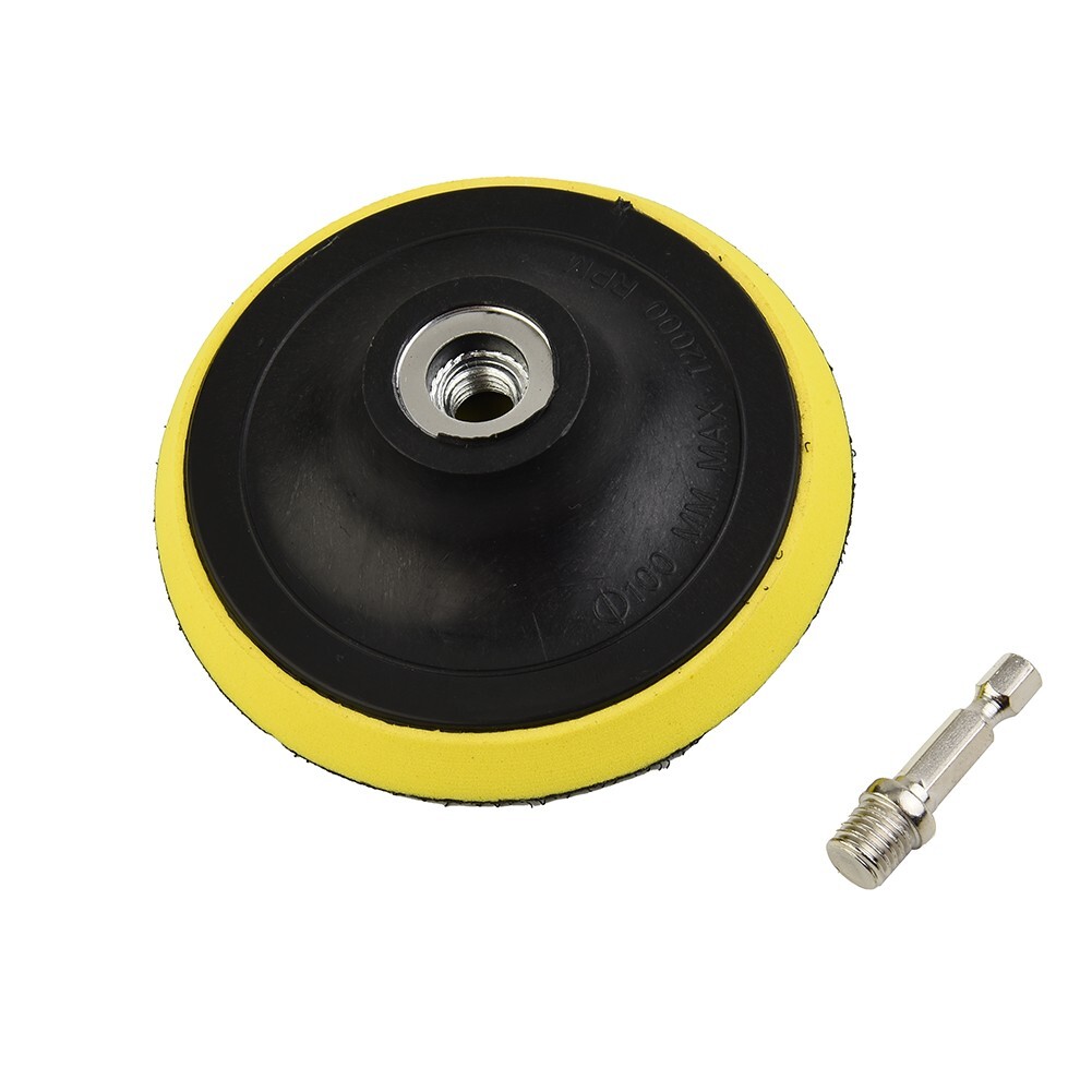 4inch 100mm Hook And Loop Buffing Pad Rotary Backing Pad With M10 Drill Adapter