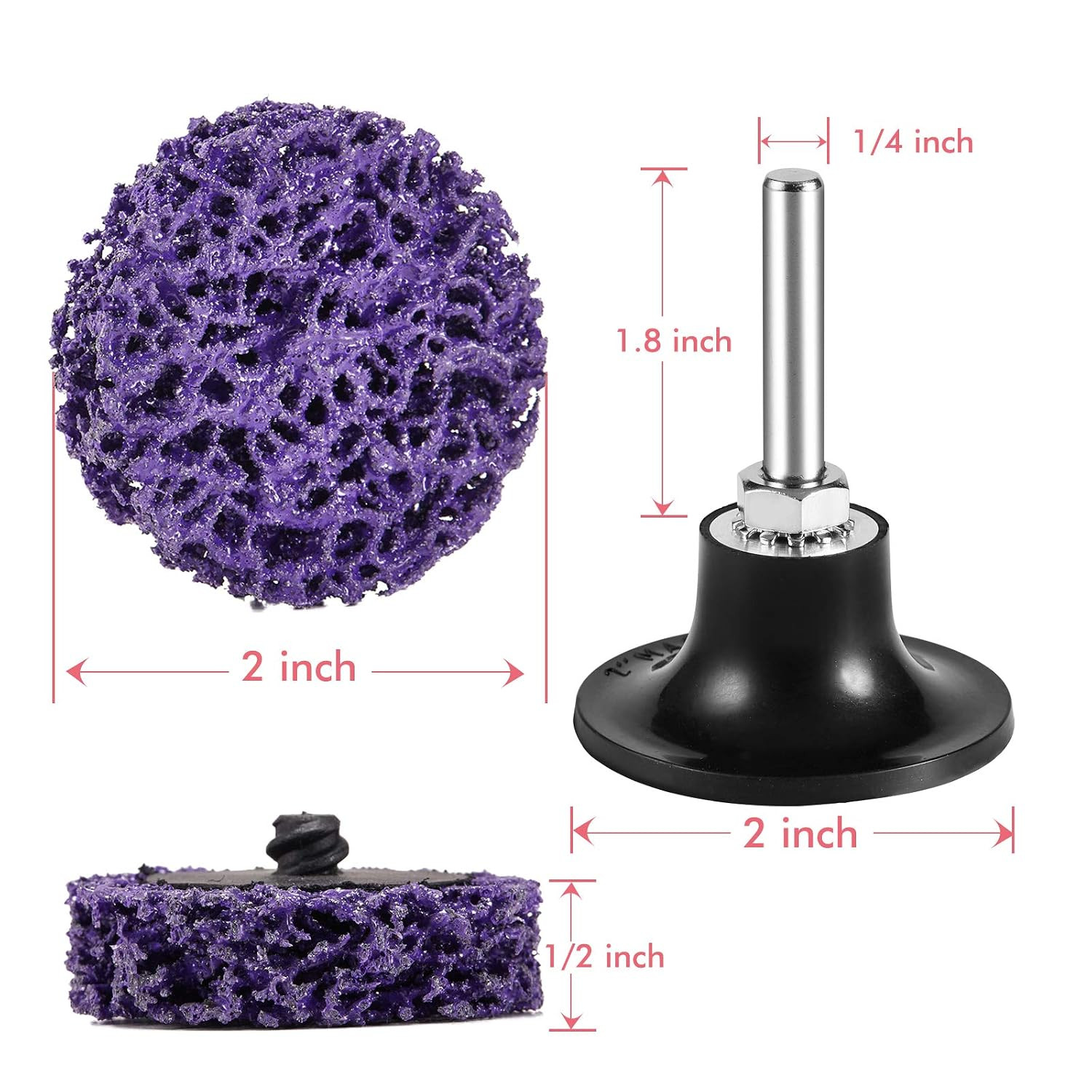 11 Pack 2″ Strip Disc for Drill Paint Stripping Abrasive Wheel with Holder | 11