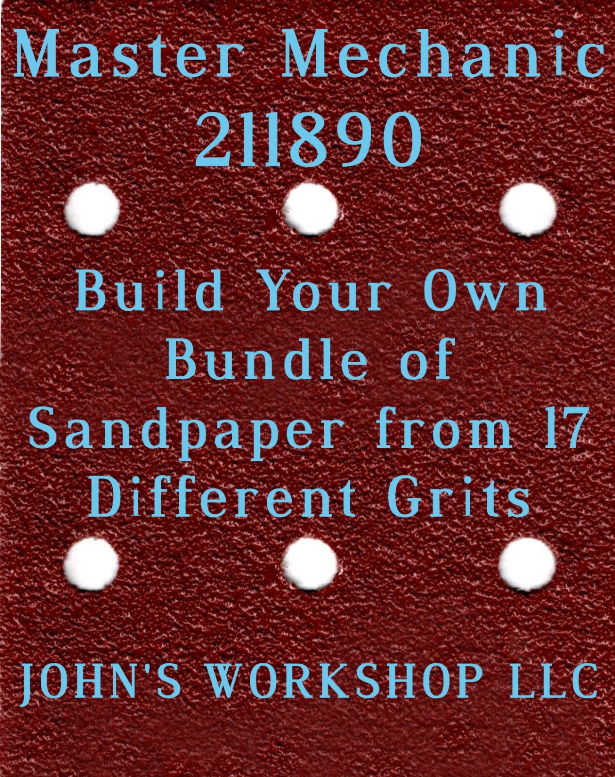 Build Your Own Bundle Master Mechanic 211890 1/4 Sheet No-Slip Sandpaper 17 Grit