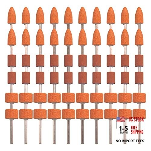 Pack Grinding Stone Set 1/8″ Shank, Sanding Drill Bit for Rotary Tool Flap 60