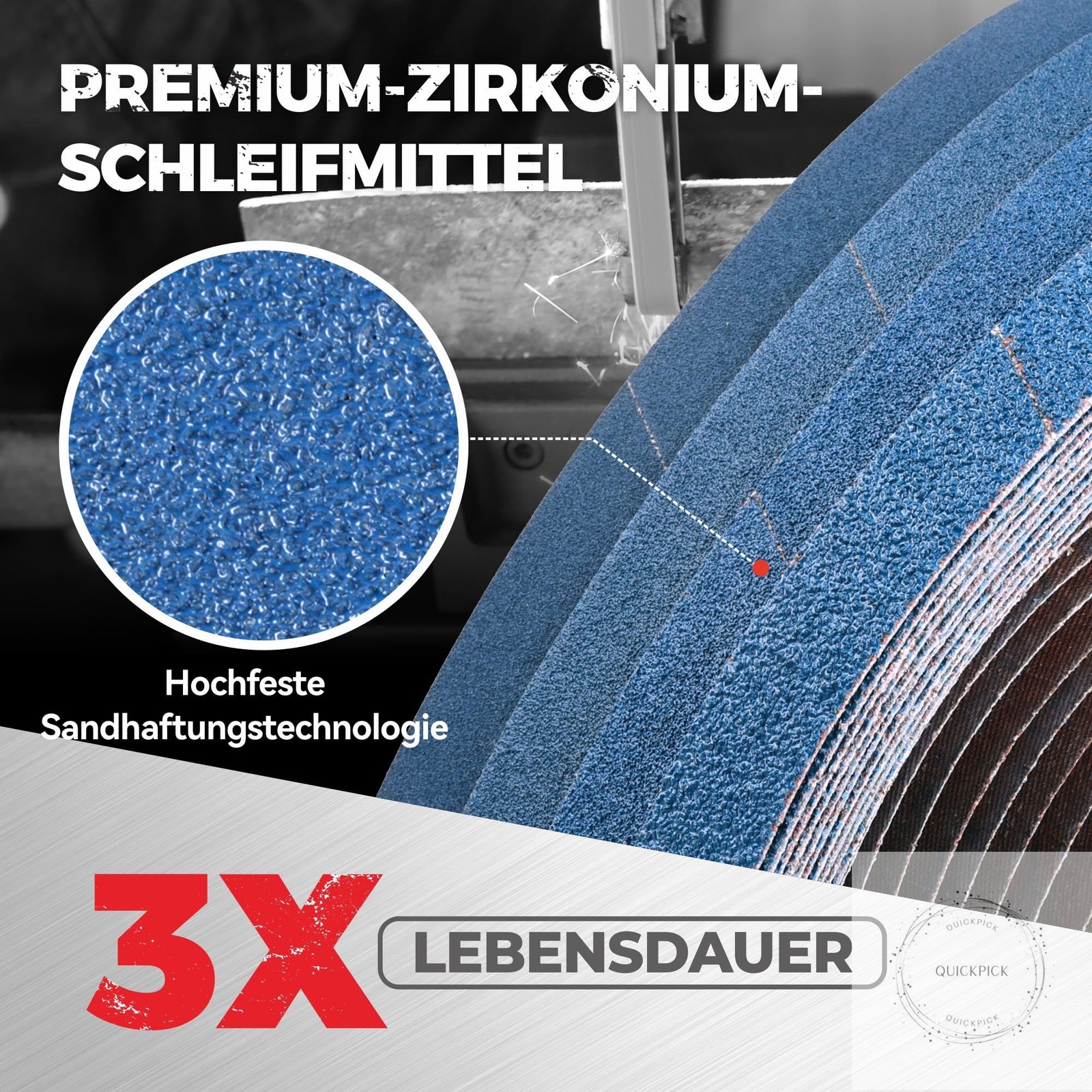 3/8 x 13 Inch Zirconia Sanding Belts 40Pcs 10 Each of 40/60/80/120 Assorted Grit