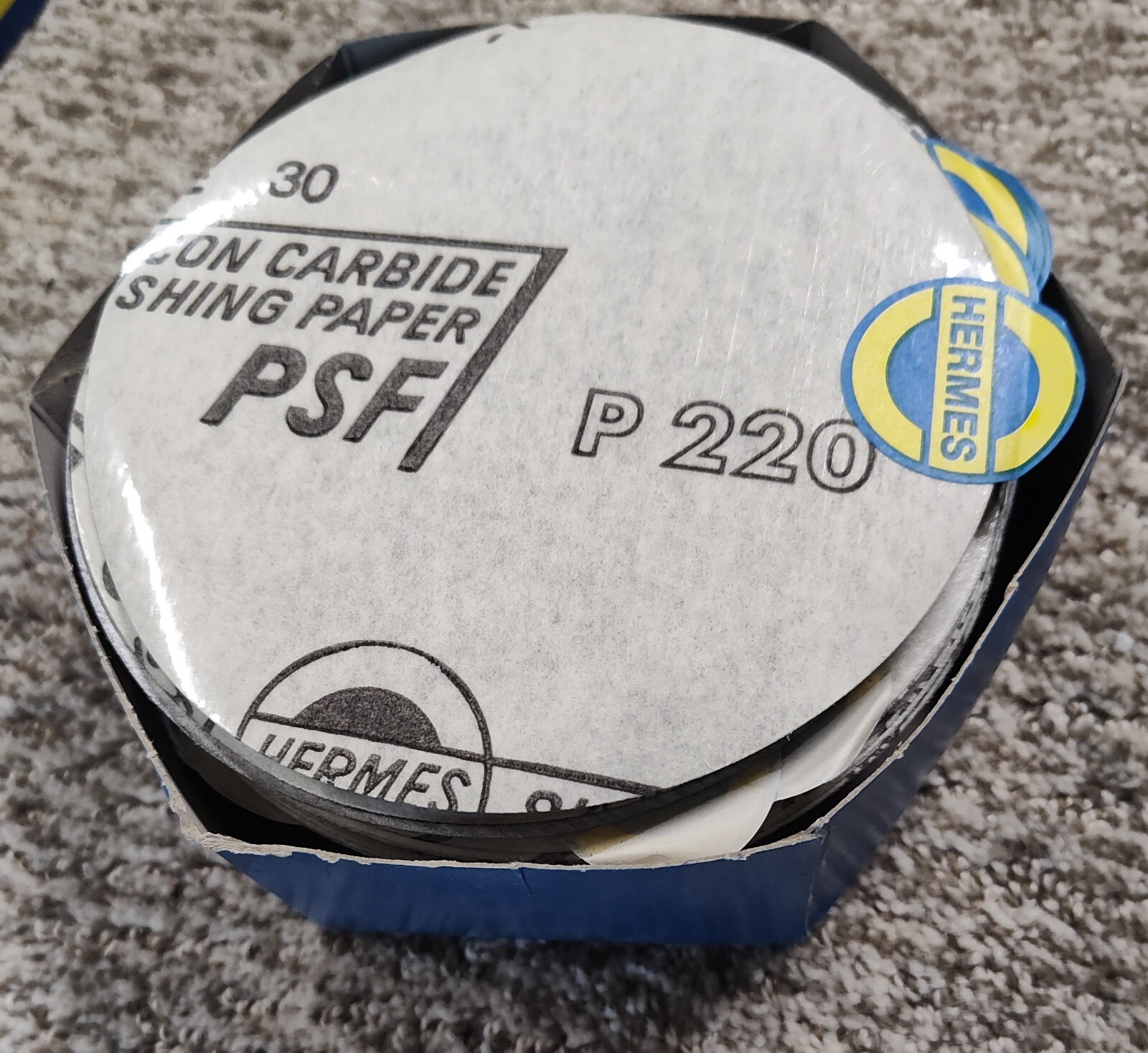 HERMES 5″ ADHESIVE SANDING DISCS GRIT 220 100 PIECES
