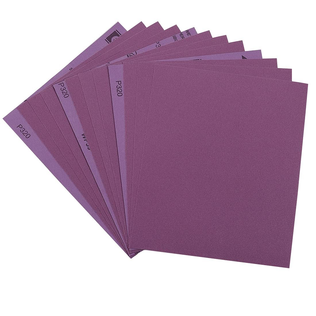 320 Grit Sandpaper Wet Dry 9×11 Inch Alumina Abrasive Sheets 12 Pack Wood Metal