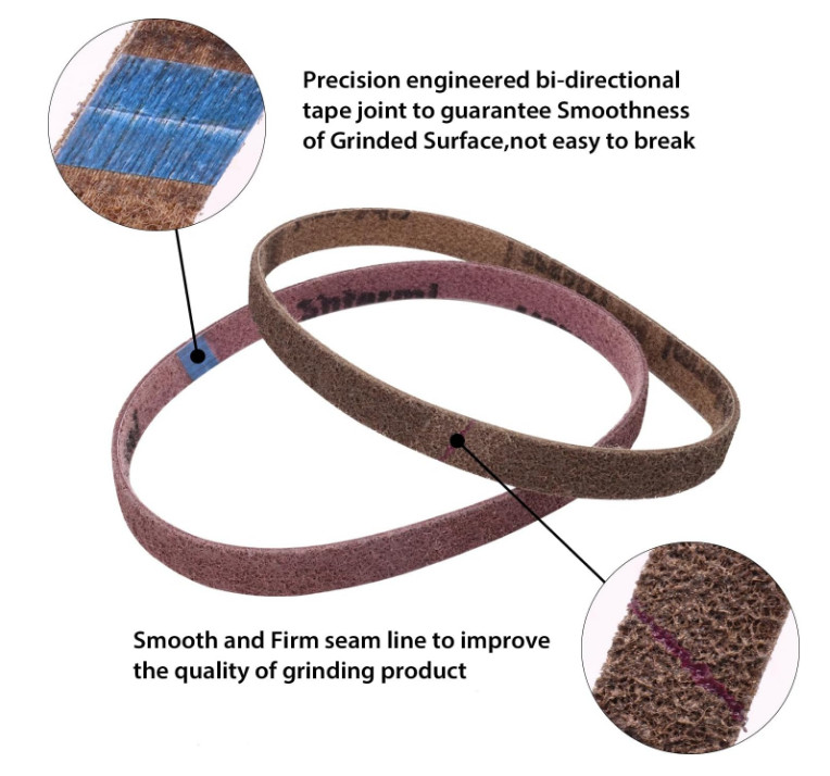 25 PACK 3/8″ x 13″/10x330mm Nylon Sanding Belts Abrasive Medium For Metal & Wood