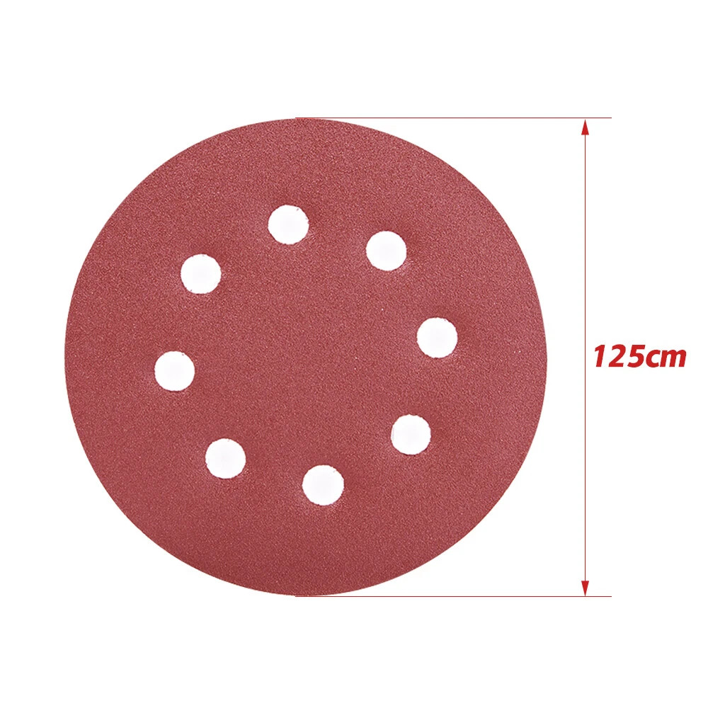 5inch Sanding Discs 40-240 Grit Hook Loop 8-Hole Orbital Sander Paper Sandpaper