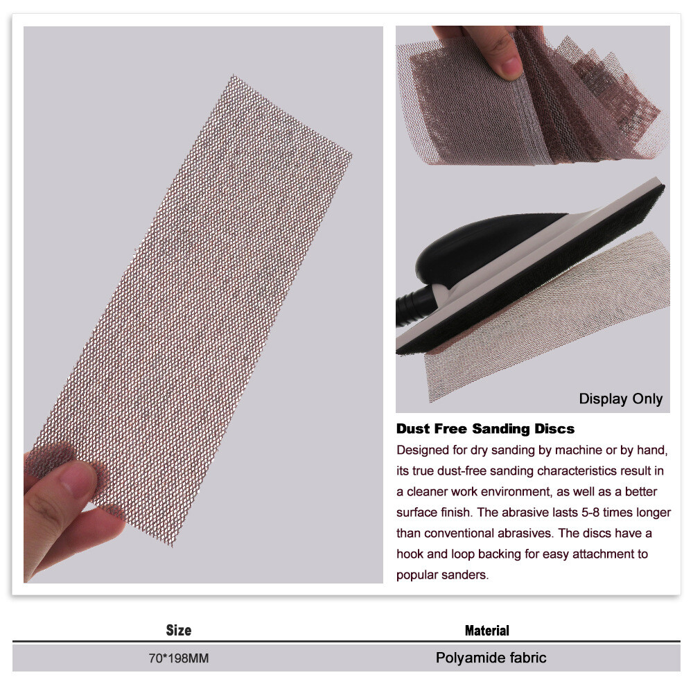 70mm x 198mm Net Sanding Strip Sanding Grid Sanding Paper Pads Grain P80 – P1000