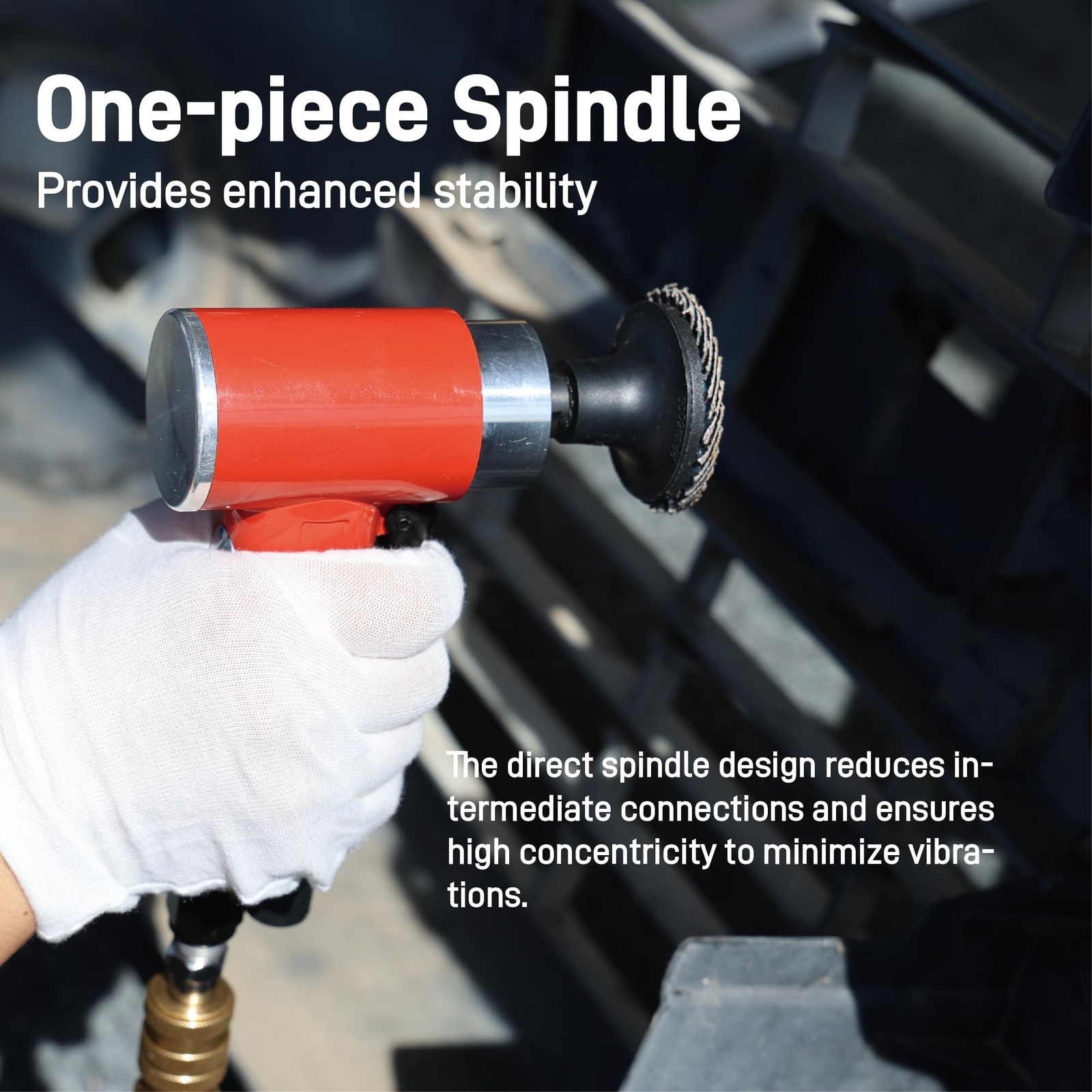 UPWOOD 2-Inch Air Right Angle Sander Kit with 41 Roll Lock Discs Red,black