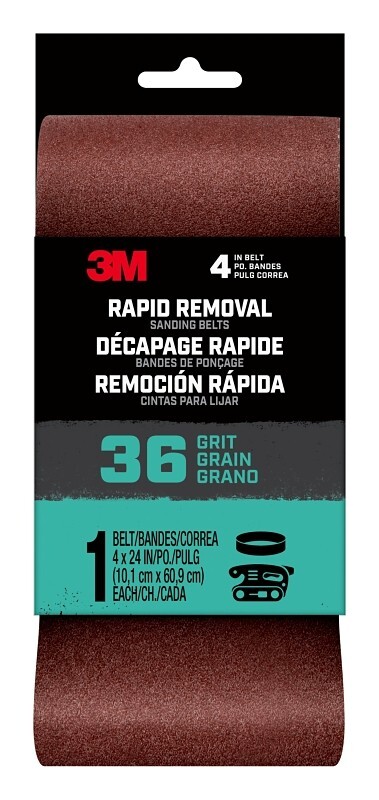 3M 27398 BELT 3″ X 18″ Rapid Removal POWER Sanding Belt, 36 Grit 7375603