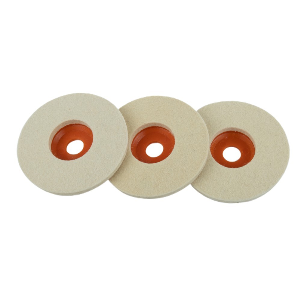 3pcs 4In 100mm Wool Polishing Wheel Buffing Angle Wheel Polishing Disc Abrasive