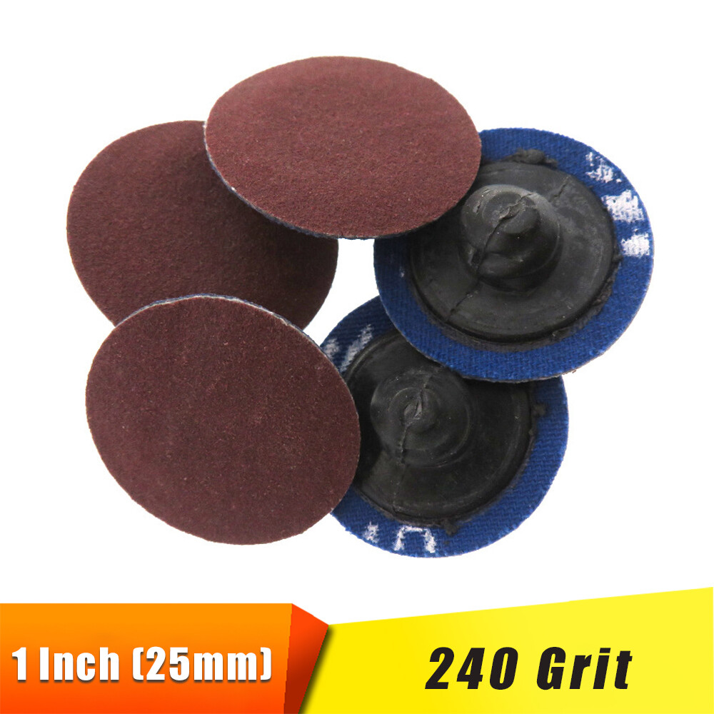 1 Inch 25mm Blue Sanding Discs Roll Lock Quick Change Grinding Disc 240 Grit