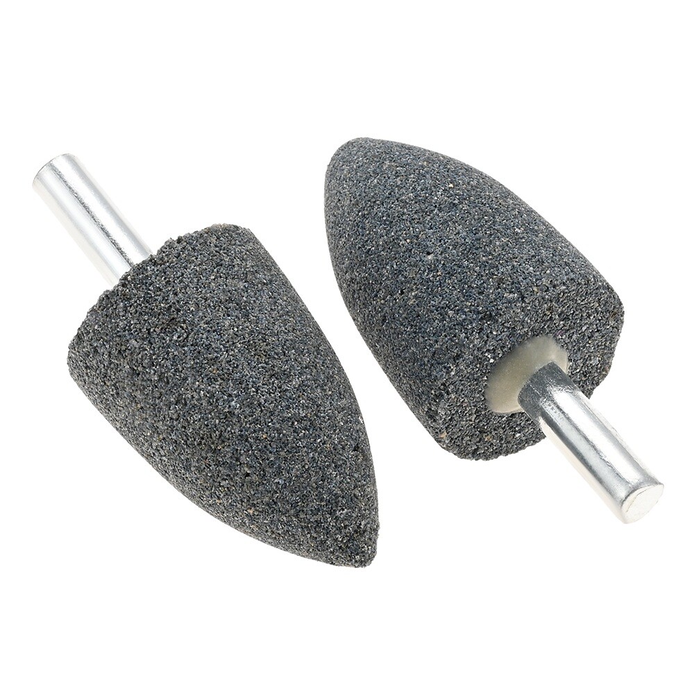 10PC Cone Shape Grinding Stones25mm Aluminium Oxide Fit Electric Rotary Tool