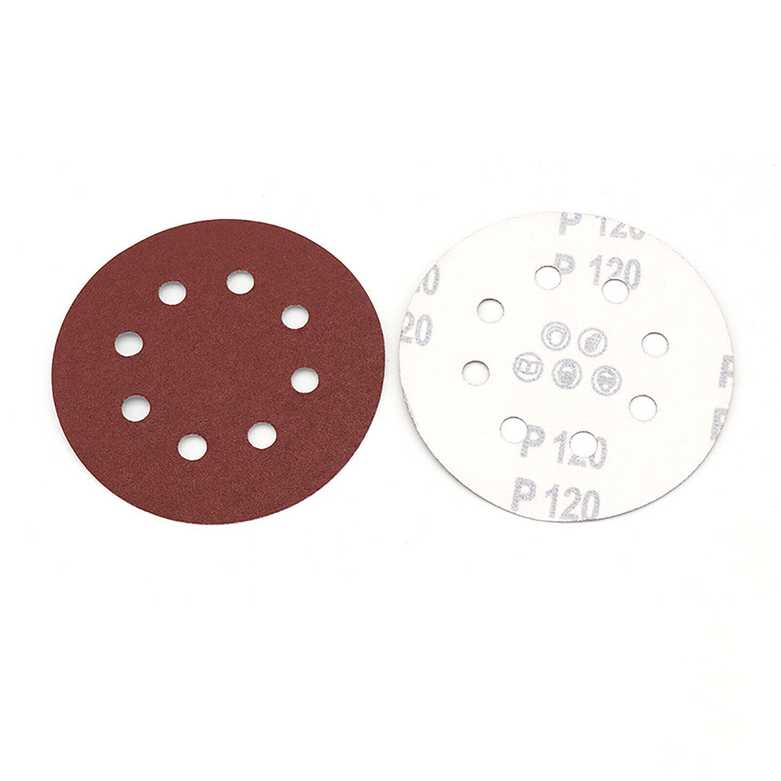 125mm 5 inch Orbital Sander Pads Red Sanding Discs 8 Hole Sandpaper 40-2000 Grit