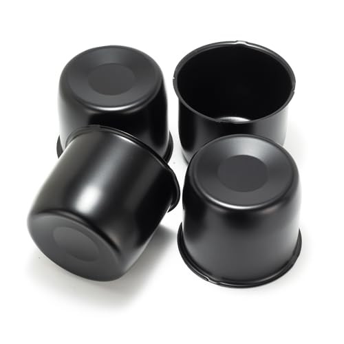 4 Pcs 4.25″ Push Through Wheel Center Caps for Truck OD:4.25″ H:3.66″ Black
