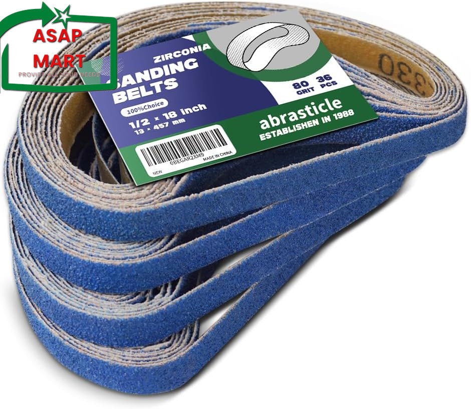 1/2″ X 18″ Zirconia Sanding Belts for Metal – 1/2 X 18 Inch Zirconia Metal Grind