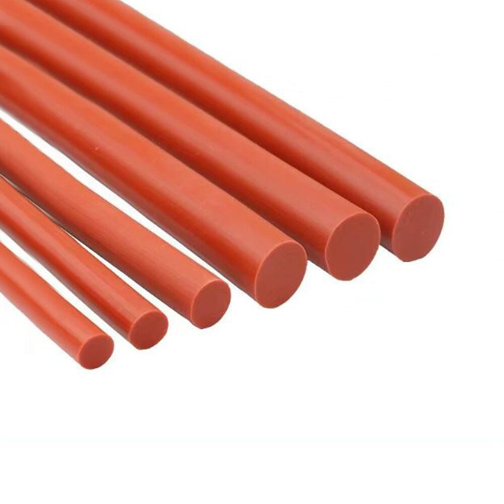 Solid Red Silicone Rubber Sealing Strip Round O Ring Cord Seal Gasket Dia 1-20mm