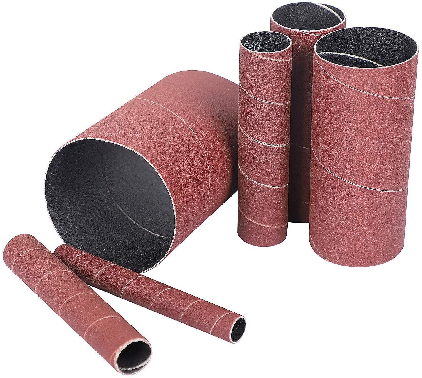 Aluminum Oxide Spindle Sanding Sleeves 4.5 Inch Length 80/120/240 Assorted Grit