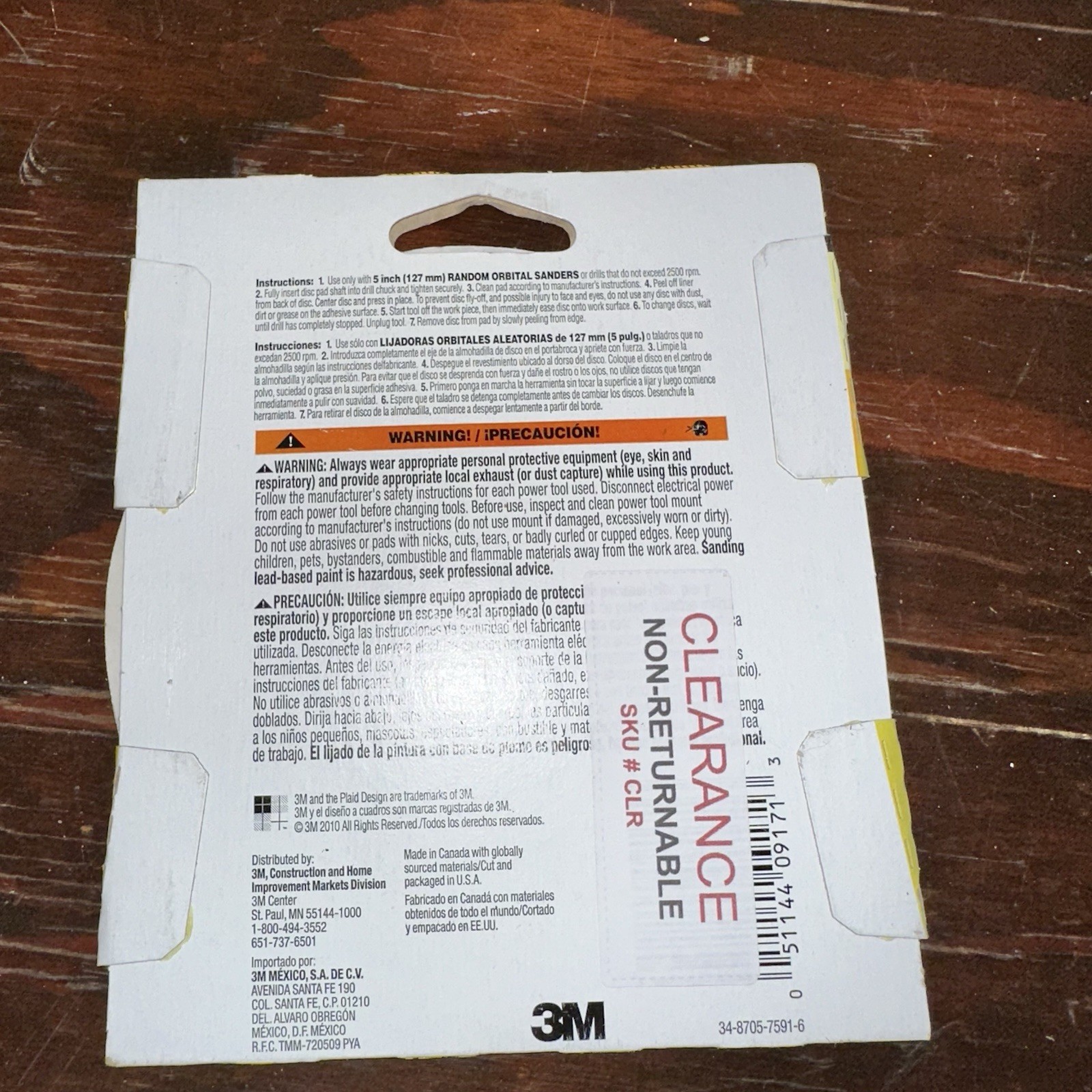 3M 9171ES 5pk 5” Sanding Discs Medium 80 Grit Adhesive New