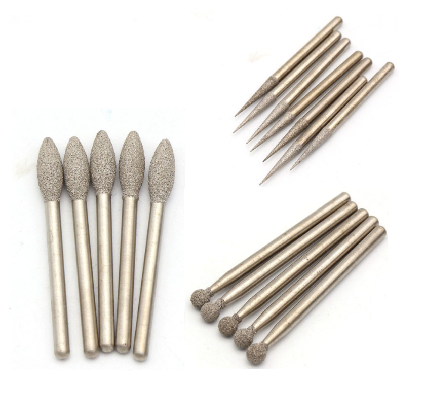 Diamond Grinding Cutting Burr For Dremel Drill Bits Rotary Tool Grinder 2mm-6mm